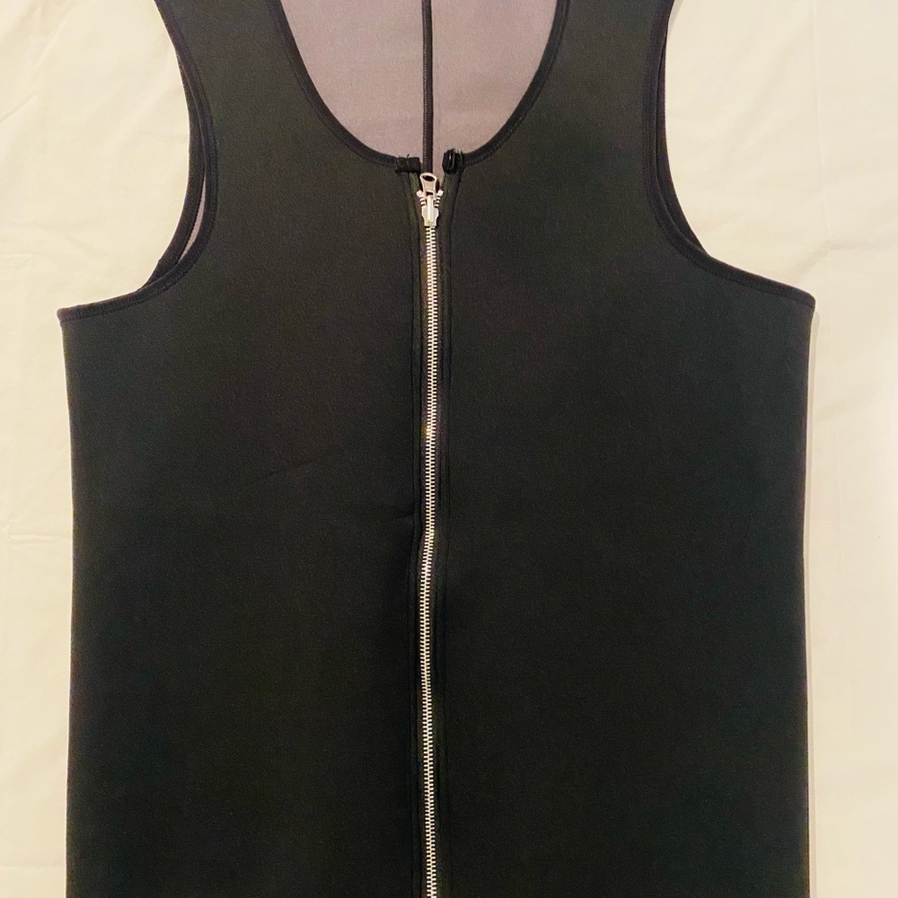 Shapers Black Sleeveless Zip-Up Vest